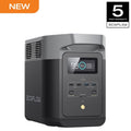 EcoFlow DELTA 2 950 mobile power supply, 950Wh LiFePO4 battery life for 10 years, 80 minutes 100% charging, 1800W AC output power supply, can be used as a solar power bank for home backup power or outdoor camping and RV (solar panel SKU optional)