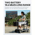 Ultra-Light Adult Electric Driving Aid, 39.7 lb folding design, 2 lithium batteries, all-terrain travel, airplane portable - gray, Valentine's Day gift, range up to 22 miles