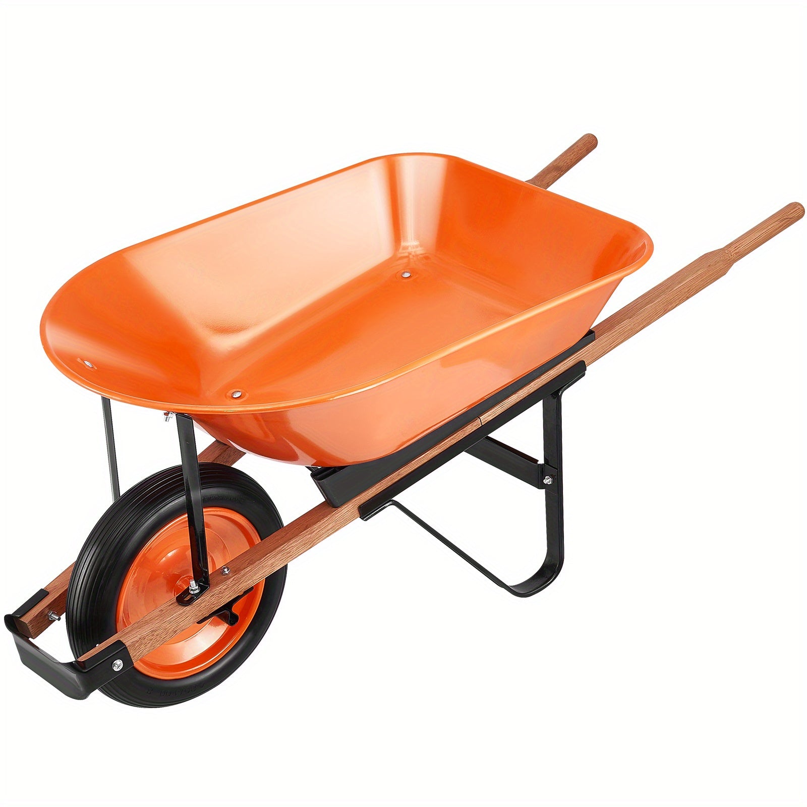 Happybuy Wheel Trolley, 5 cubic foot load and 397 lb capacity, 2 wheel garden garbage truck, garden truck with handle, 10 inch wide rail tires, easy to load utility yard truck, outdoor lawn yard