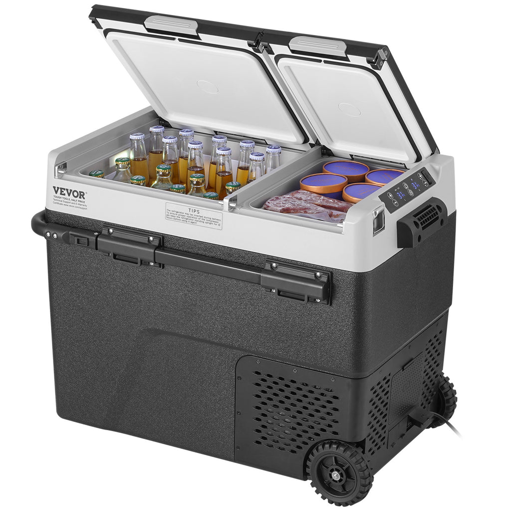 Vevor portable car refrigerator freezer - 58l dual temperature zone - home & car use