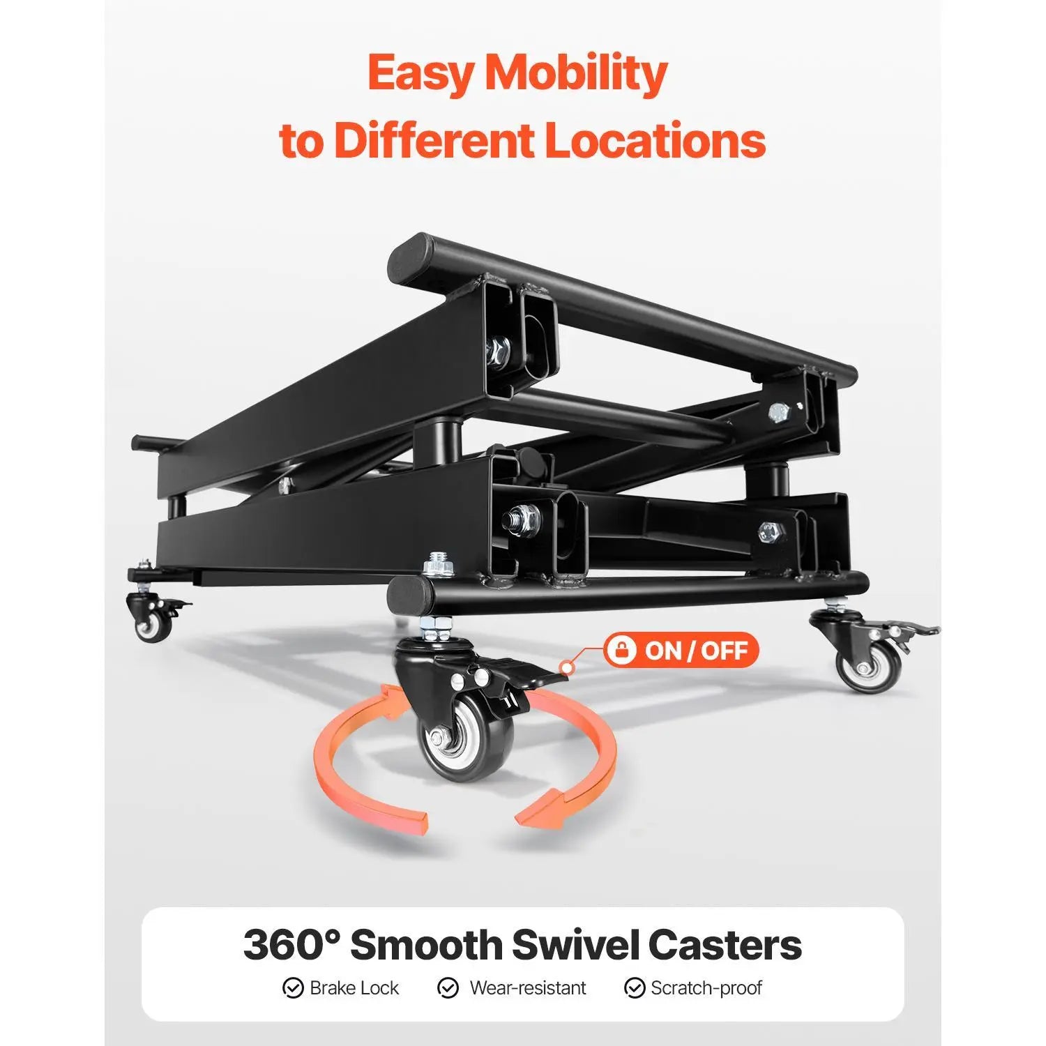 【DealsForYouDays】VEVOR 28" Electric Lift Table Single Scissor Electric Lifting Platform 330 lbs 4 Wheel