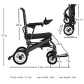 Portable Electric Wheelchair for Adults and Seniors - Foldable Ultra Lightweight Electric Wheelchair, suitable for indoor and outdoor use, smooth handling, ideal for travel and public transportation (weight)