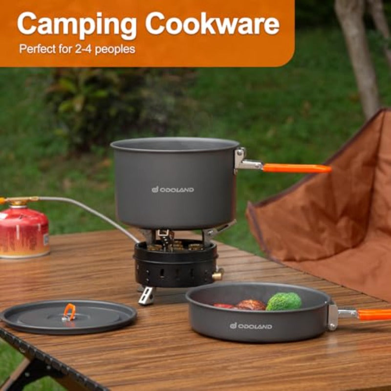 Bundle - 2 Items Camping Cookware Mess Kit and 15pcs Camping Cookware Mess Kit