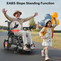Folding electric wheelchair for adults and the elderly, all-terrain portable electric scooter, 15 miles range, 300 pounds load, can be easily placed in the trunk of the car