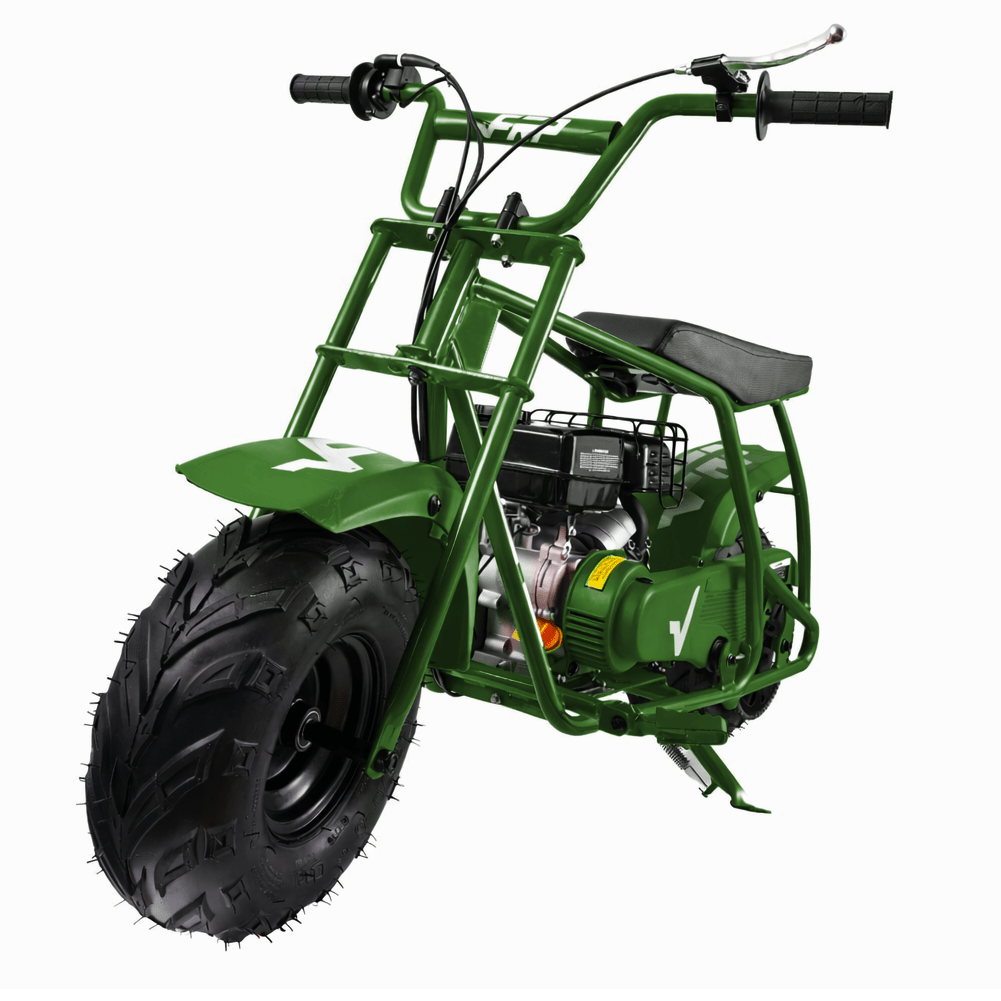 FRP GMB100 100cc adult mini gasoline motorcycle, four-stroke engine, top speed of 28 mph, EPA certified, designed life of 10,000 kilometers, off-road mountain motorcycle, 220 pounds