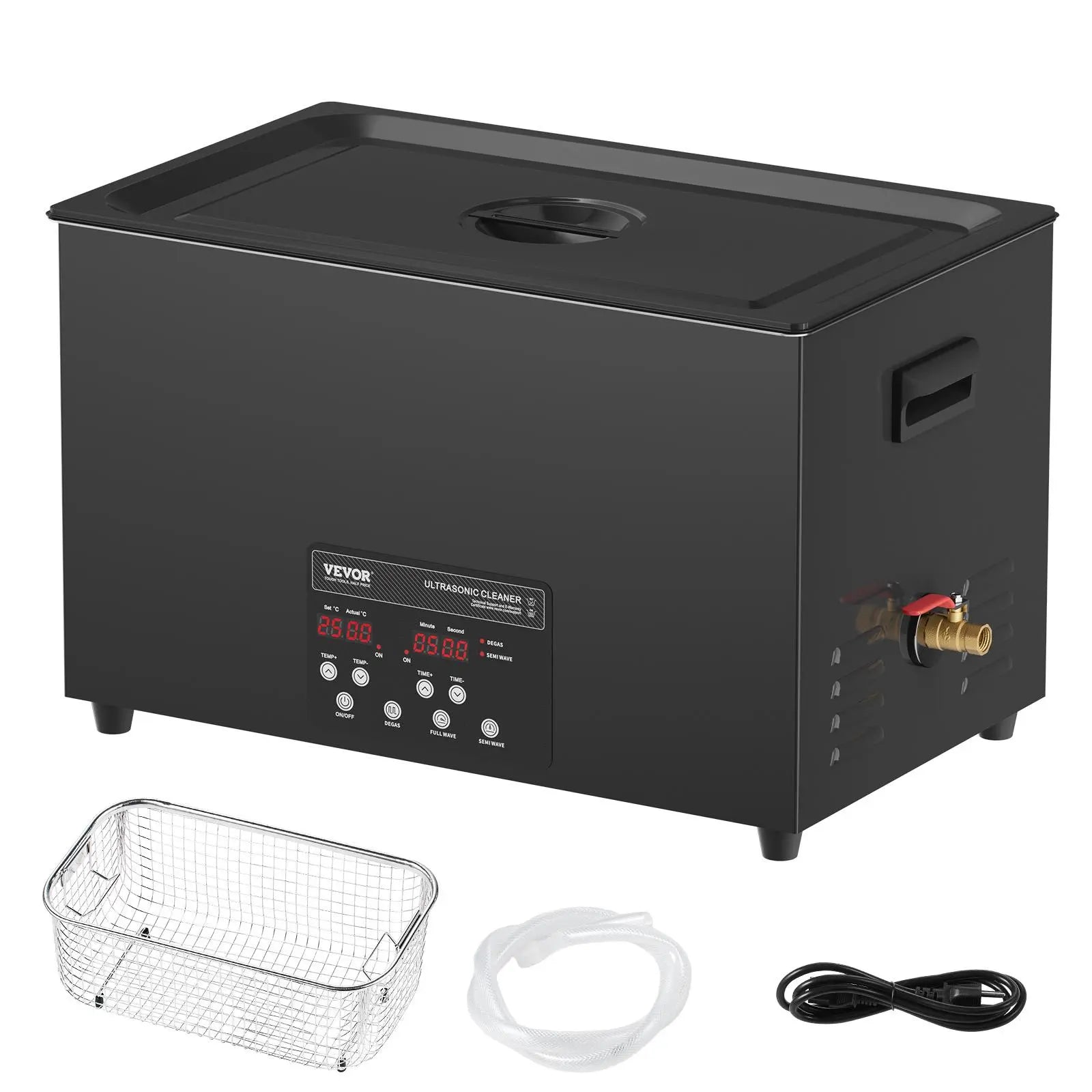 【DealsForYouDays】VEVOR Digital Ultrasonic Cleaning Machine with Upgraded Degassing and Gentle Mode, Max. 30L 600W 40kHz Industrial Ultrasound Cleaner with Timer and Heater for Retainer Jewelry Tools