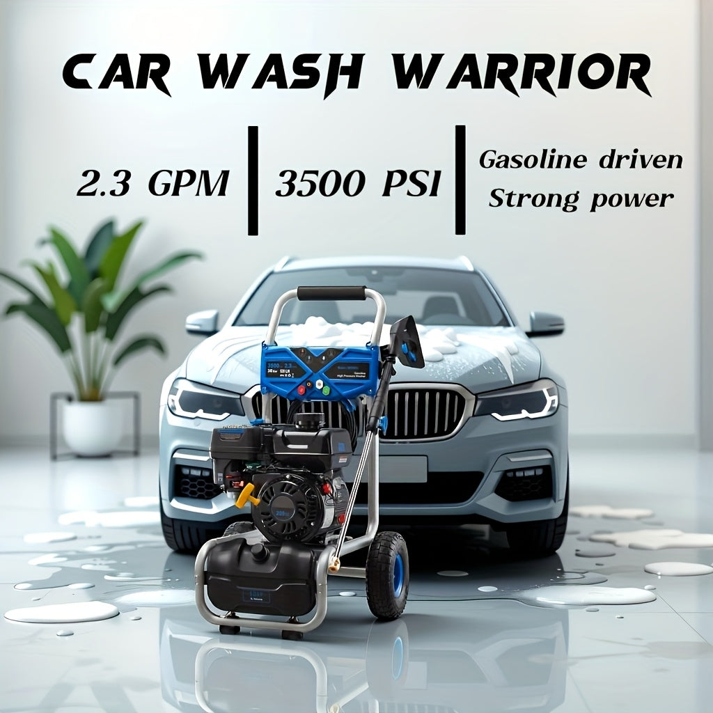 Efurden High Pressure Gasoline Washer 3600PSI, 2.3 gallons per minute, four-stroke engine for driveways, sidewalks, wood floors, building facades, pipes, and multi-angle foam nozzles
