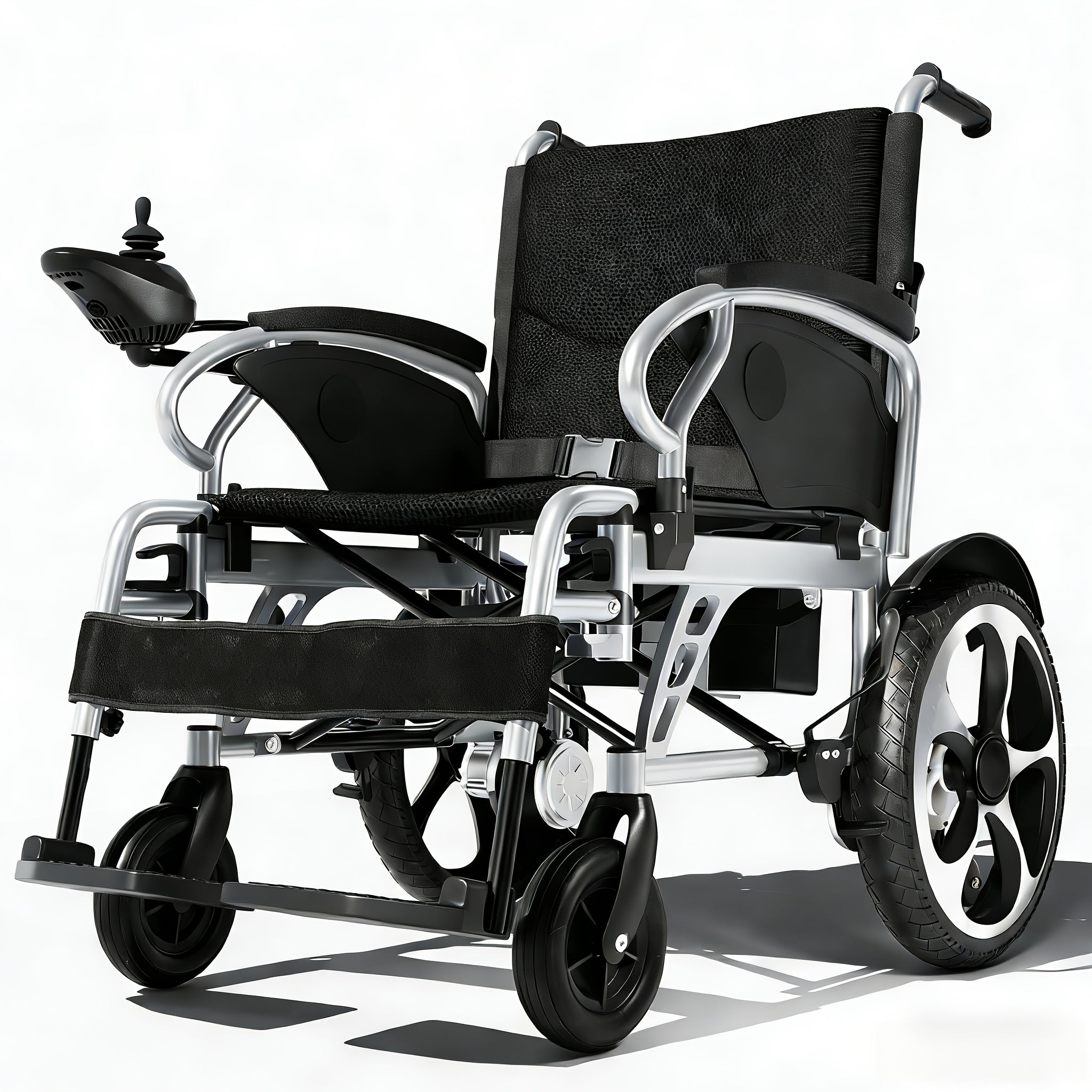 41-Pound lightweight electric adult wheelchair. Folding wheelchair, 330-pound load-bearing, equipped with 360-degree joystick control and EABS parking system | anti-dump wheels. Lightweight portable scooter, universal left-right-hand operation