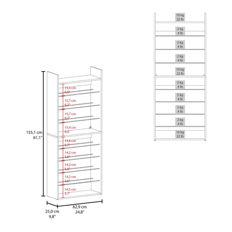 Cache Shoe Rack Bedroom Black