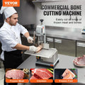 【DealsForYouDays】VEVOR Commercial Electric Meat Bandsaw,  650W Stainless Steel Countertop Meat Sawing Machine, Workbench 12.4" x 18.1", 4.33 Inch Max Cutting Thickness, Frozen Fish Cutter for Rib Pork Beef