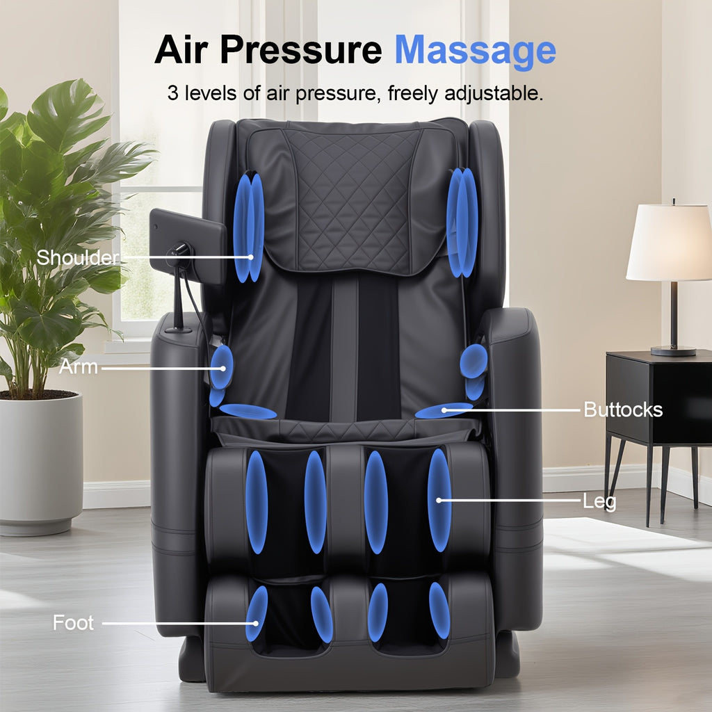 The MC50AC01BK-G2 Full Body Zero Gravity Massage Chair is equipped with 14 fixed rollers, waist heating, foot roller massage and touch screen. The perfect relaxing gift for moms, dads and parents, ideal for a back massage