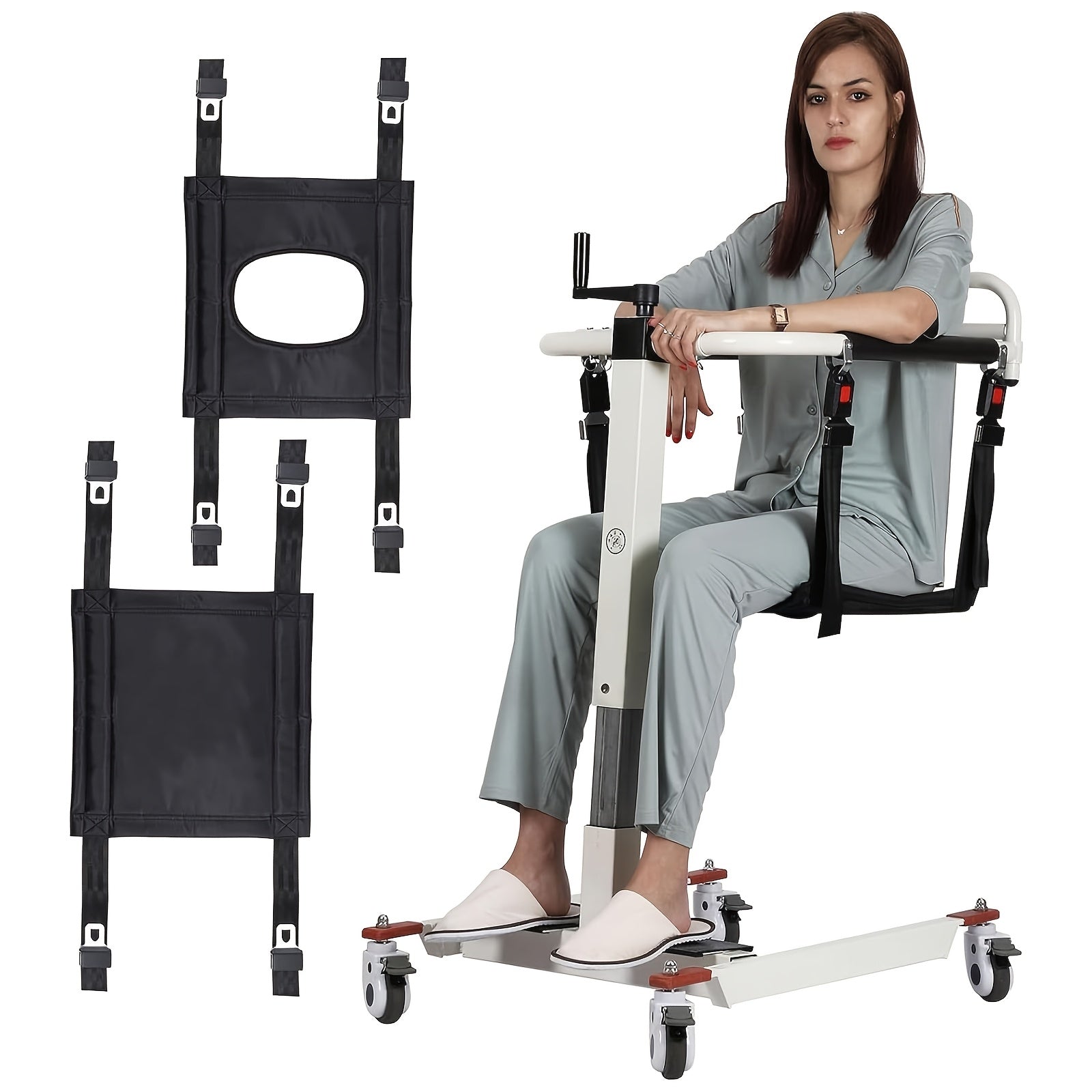 Household lift transfer chair, household lift, car transfer lift, adjustable height/base width, suitable for the elderly transfer chair