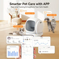 Self-cleaning cat litter box, automatic cat litter box, 19.81 gallon large capacity, XSe/APP controlled cat litter box (including garbage bags)