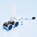 Upgraded Pool Pressure Side Brush - Professional Pool Cleaning Solution. IMPORTANT: 58 Psi Booster Pump and 1.5 NPT Threaded Inlet Required. No electrical components. (with hose)
