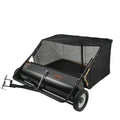 【DealsForYouDays】VEVOR Tow Behind Lawn Sweeper, 50 in Pull Behind Lawn Sweeper, 26 cu. ft Large Capacity Leaf & Grass Collector, Heavy Duty Garden Sweeper with Adjustable Sweeping Height for Yard, Lawn, Farm